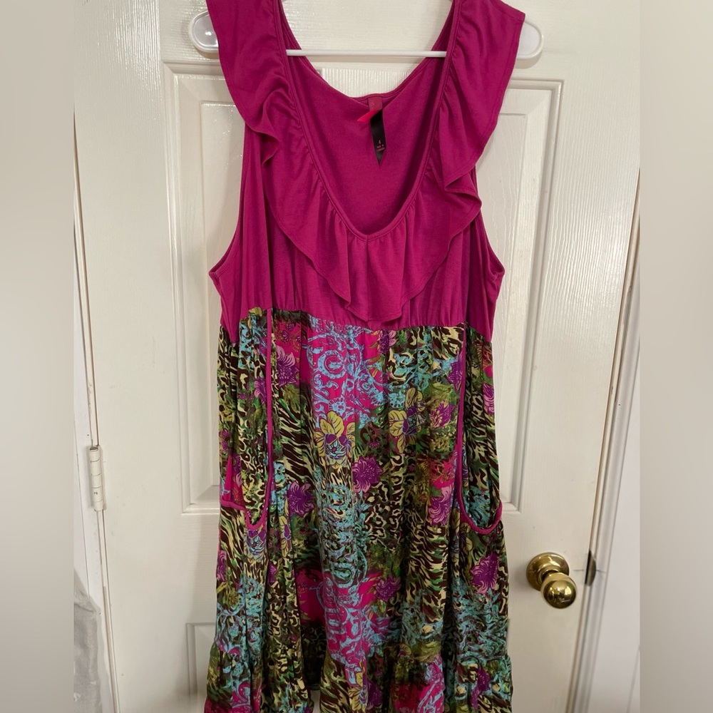 Target Pink and Green Midi Dress